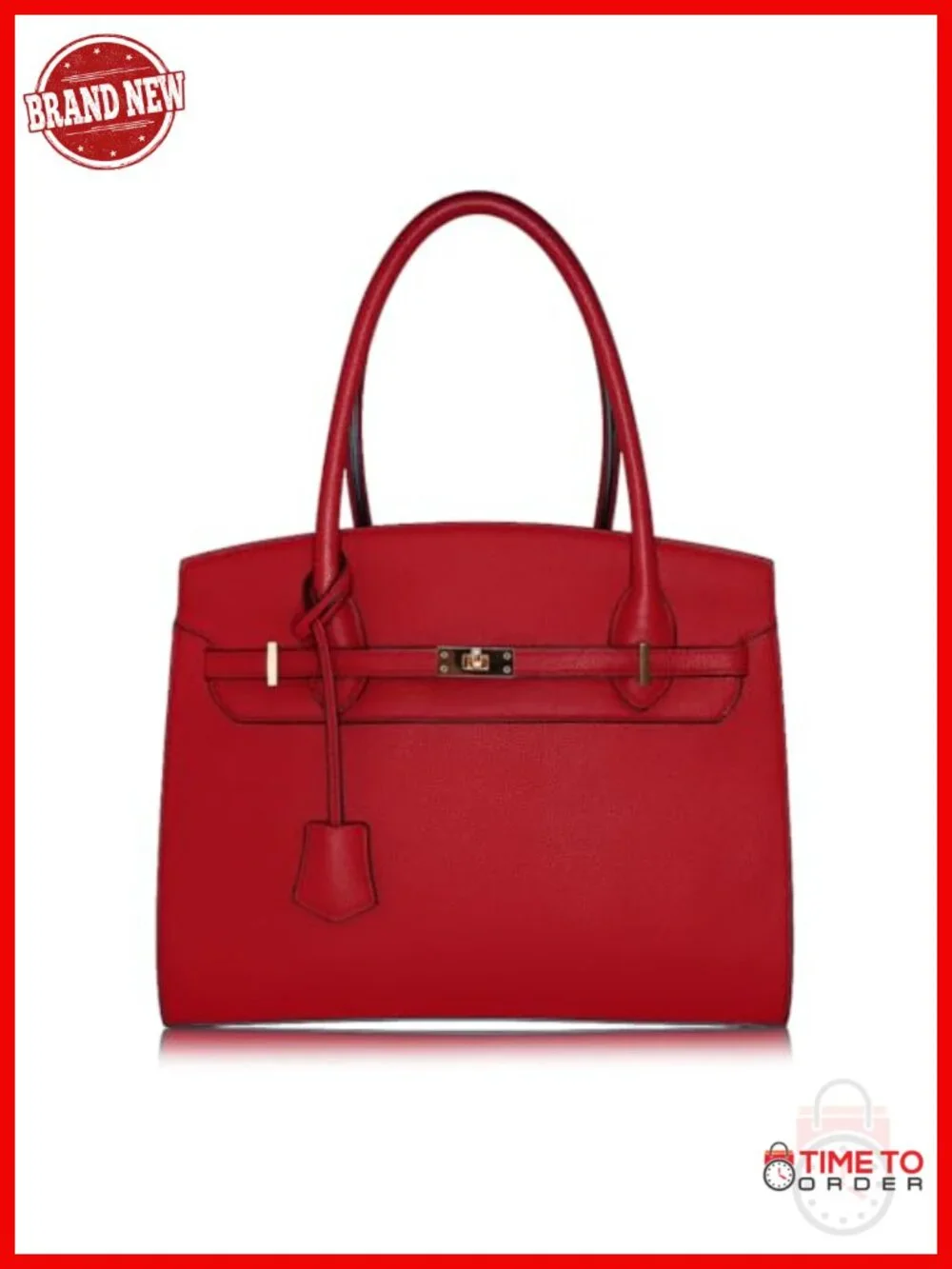 Vegan Leather Top Handle Satchel with Wallet, Adjustable Strap Shoulder Bag